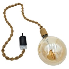 Hängelampe LED Braun Seil