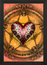 Tolles Herz gerahmtes Wandbild