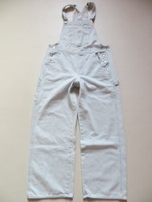 Levi's Latzhose Latz Jeanshose Gr. M W 34 Wide Leg Light Denim Vintage Overall !