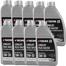 9L TECPO 5W-30 LONGLIFE PLUS MOTORÖL 504.00 507.00 229.31 229.51 LL-04 C30 5W30