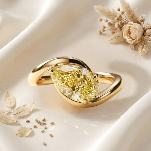 Gelbgold fancy vivid - 18, k