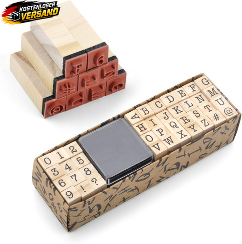 Alphabetstempel set für kunst - alphabetstempel,