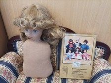 Schmusepuppe Kunsthaar Perücke, Französische Zopf- Perücke, 22cm, blond