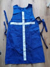 Umhang Wams Ritter Waffenrock  blau weiß Kreuz Mängel one size Theater Bühne