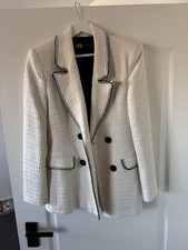 Zara Blazer Gr Xs Weiß Beige