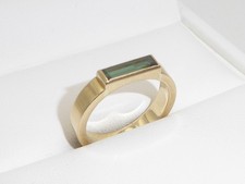 Turmalin 18K Gold Ring 750 Gelbgold Verlobungsring 5,7 g RG 53 -16,8 mm 9590