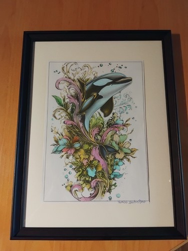 Bild handgemalt rahmen - /,