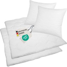 Bettenset 4-teilig Comfort Bettdecken Set 135x200 mit Kopfkissen 80x80 Bettdecke