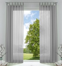 2 x Schlaufenschal Gardine uni
