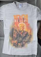 Billy Idol T-Shirt - Tour 2012 in Retro/80er Design (Hellgrau, Herren, Größe S)
