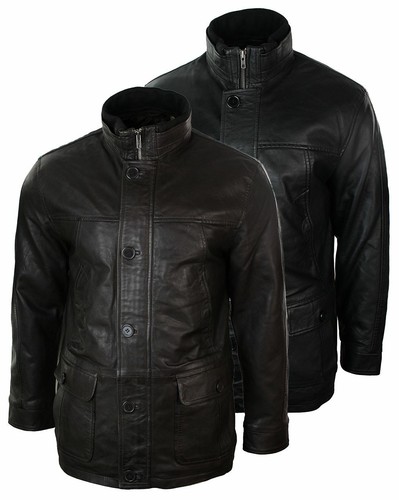 Mens slim fit real - fit, leather