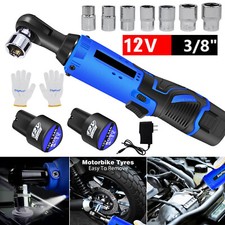 Elektrischer Akku Ratschenschrauber Ratschen Winkelschrauber 40Nm 3/8'' 2 Akkus