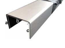 Edelstahl U-Profil Stärke 0,5mm Länge 500 750 1000mm U Profil Abdeckprofil V2A