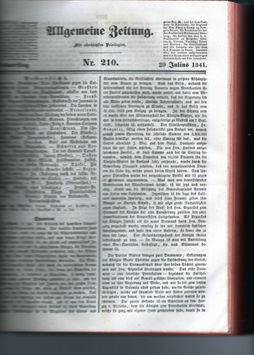 Alten zeitungsband allgemeine - zeitungsband,,