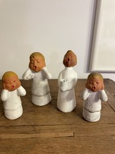 4 alte Vintage Singer Engel