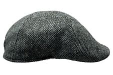 fiebig ® GATSBY FLATCAP SCHIRMMÜTZE WOLLMÜTZE WOLLE ANTHRAZIT MELANGE DONEGAL