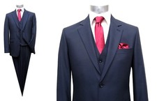 Herren Anzug 3-teilig Slim-fit