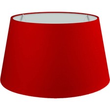 Premium Lampenschirm Stehlampe verschiedene Größen Baumwolle Rot E14/E27