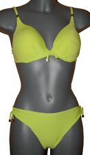 BÜGEL-BIKINI mit SOFTCUPS lemon-green ~ gelb-grün  Gr.38 40 42 CUP C NEU