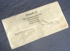 alte Leinentasche Instrumenenset Arztbesteck Feldarzt Nadeldose Kornzange Klemme