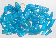Aqua Aura blau Bergkristall