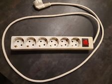 Steckdosenleiste mit Schalter 6fach weiß EU Mehrfachdose Stromleiste schaltbar