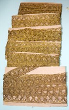 Borte 3 cm breit goldfarbene glänzend Bänder Zierband Vintage zum aussuchen