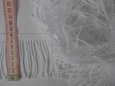 Fransenborte 8cm hoch in weiß