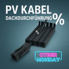 PV Kabel Dachdurchführung 105mm Länge Ziegeldach