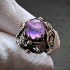 Vintage Ring Filigran Silber Amethyst alt RG 48