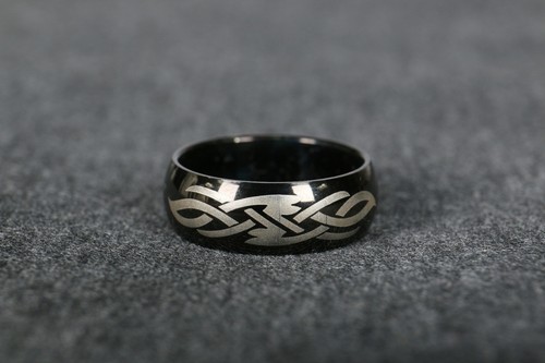 Edelstahl ring schwarz silber - ring,