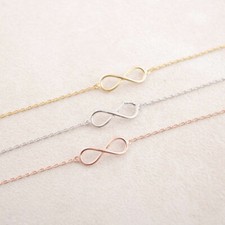 Armband Kette Infinity Unendlich Gold Minimal Filigran Trend Statement