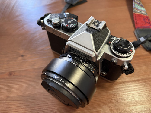Nikon fe2 silver zeiss - fe2, +