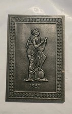 Buderus Eisen Relief Jahresplakette 1983 Kunstguss Die Muse Terpsichore Vintage