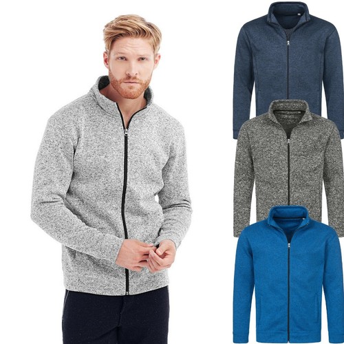 Herren strick fleecejacke - herren, strick-fleecejacke