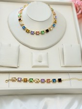 Buntes Choker Halskette mit