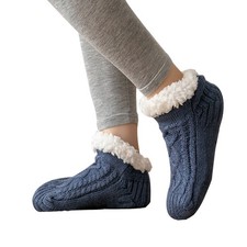Wintersocken Flauschig Rutschfest Warm Fleece Gefüttert Bett Boden Pantoffel