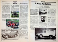Oldtimer Markt 07/1989 Horch 8 16/80 PS Krankenwagen mit 80PS in einer seltenen