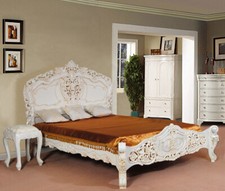 Weiß rokoko barock stil bett - rokoko,
