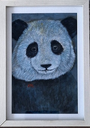Pandabär acryl gemälde - pandabär,