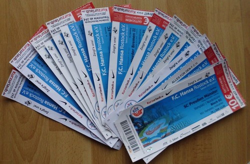 Eintrittskarte ticket hansa - eintrittskarte,