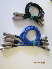 5 x Patchkabel Mikrofonkabel 1x 1 m + 5x 0,8 m XLR 3 pol DMX Mikrofon Kabel