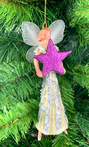 Baumschmuck engel mit lila - baumschmuck,