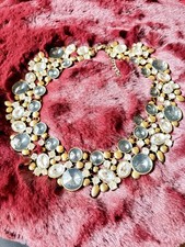 Statement Halskette Wie Neu Bijou Brigitte Gold Klar Anthrazit