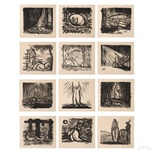 FRITZ ZALISZ 12x LITHOGRAFIE DRAMA EINES GOTTES MAPPE LEIPZIG SIGNIERT VP: 585€*