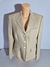 RALPH LAUREN  Damen  Blazer Gr. M / L  ( 12 )  beige LEINEN  Sommer  UNGETRAGEN