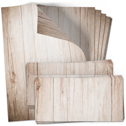 Briefpapier set holzoptik - set,