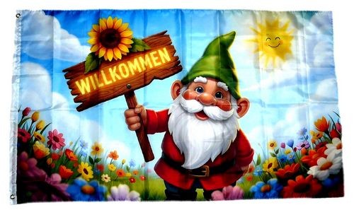 Flagge fahne gartenzwerge - flagge, /