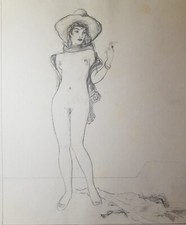 Erotische Zeichnung, um 1920