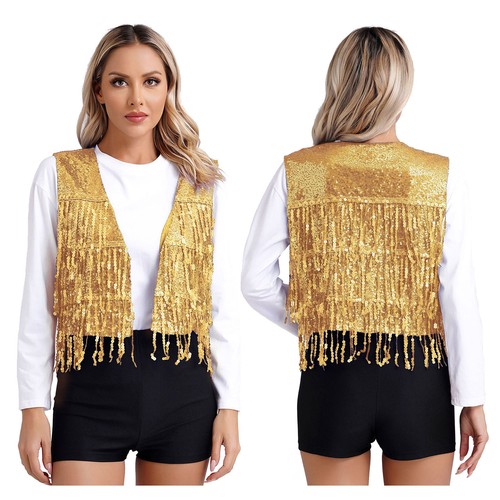 Damen glitzer weste oberteile - damen,
